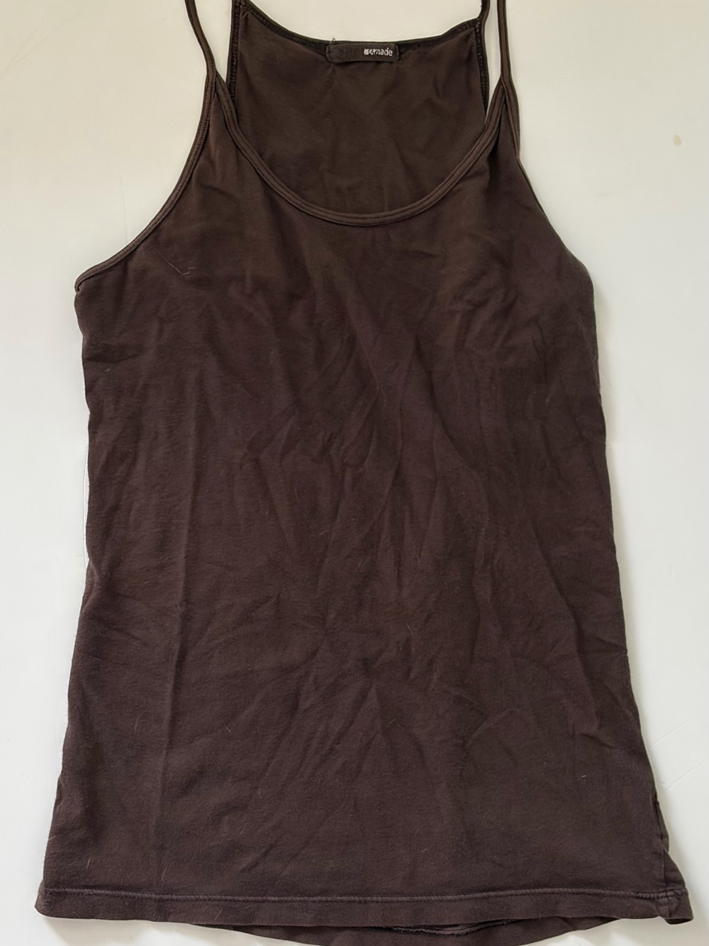 LAmade Chocolate Brown Slim Spaghetti Strap Camisole